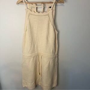 Universal Thread Cream Crochet Knit Shorts Romper